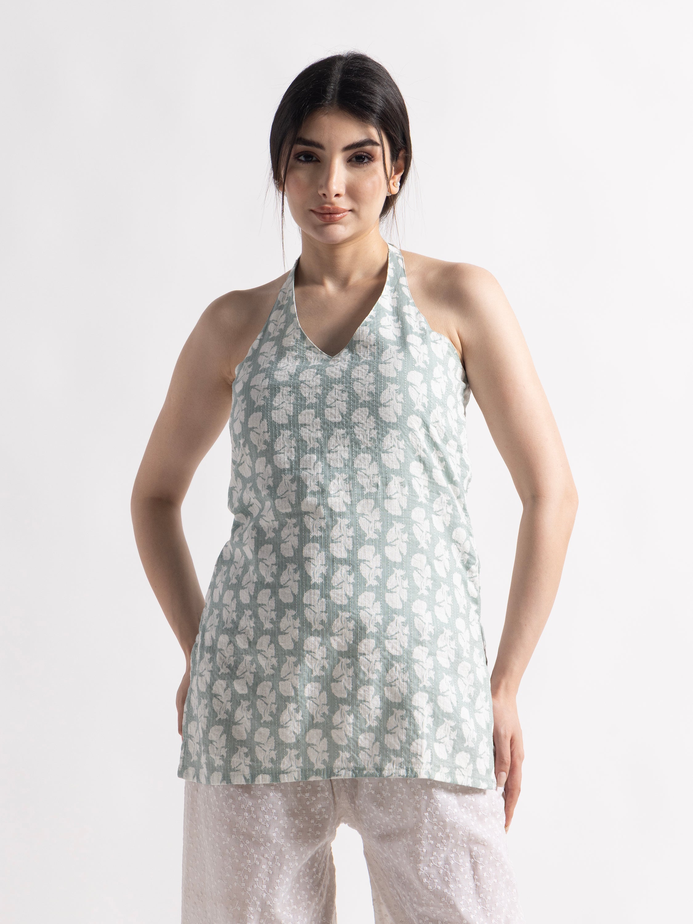 Fiza – Halter Backless Corset Kurti