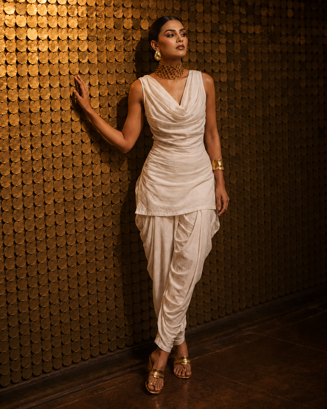Ahana Cowl Corset Kurti