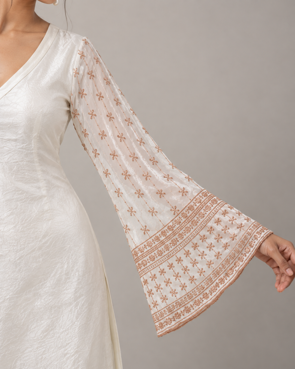 Lehar | Bell Sleeve Embroidered Kurta