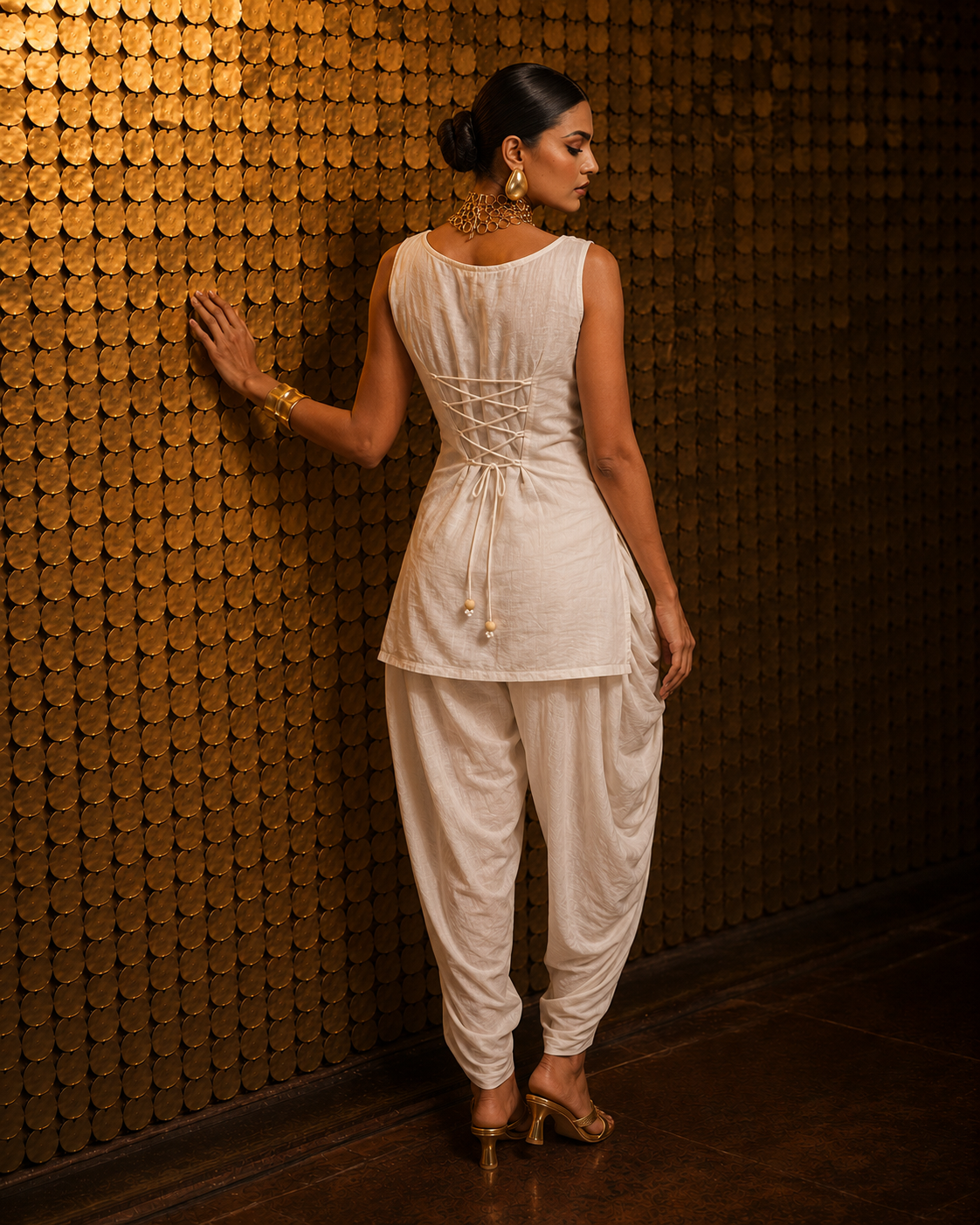 Ahana Cowl Corset Kurti