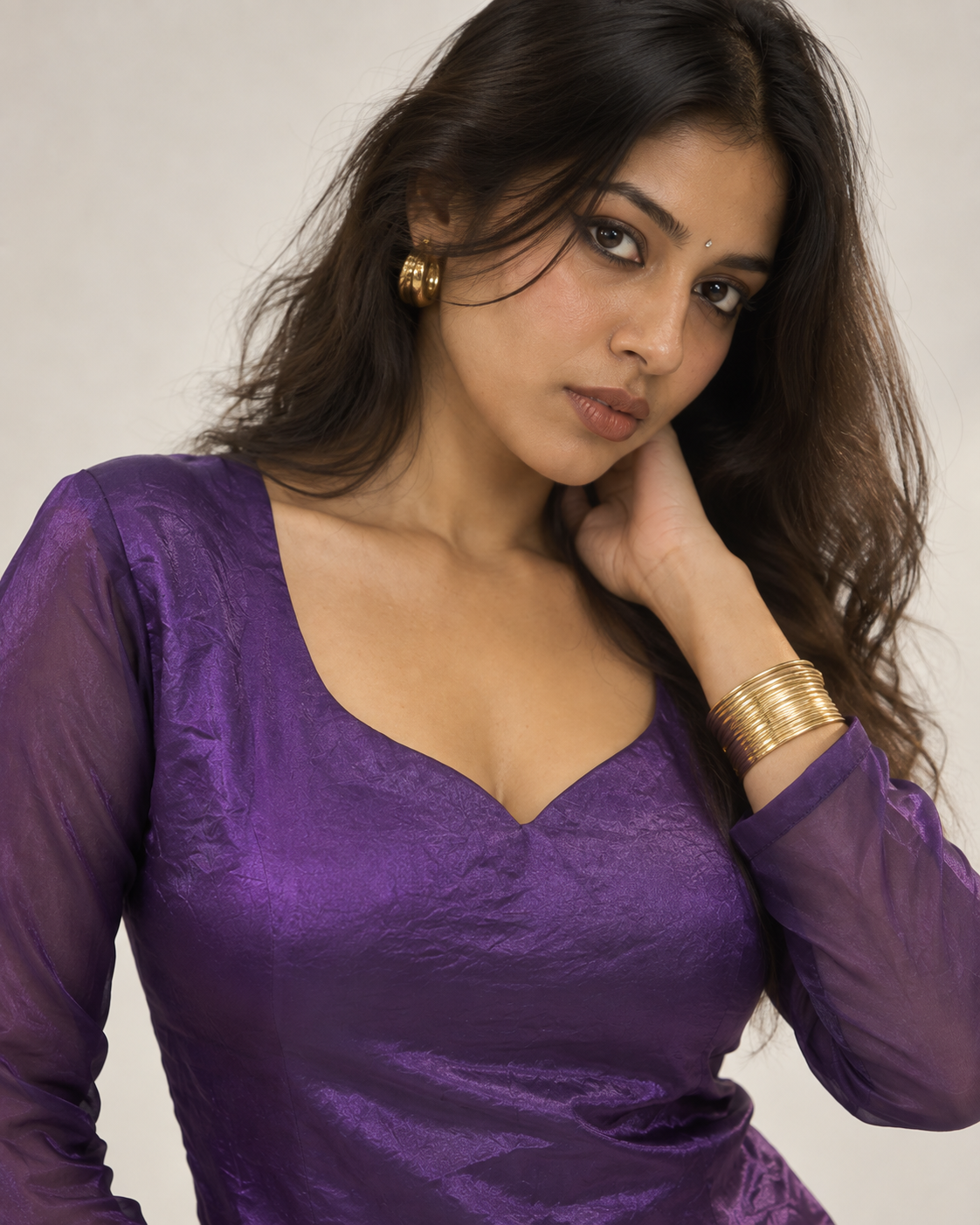 Naaz | Purple Corset Back Kurti