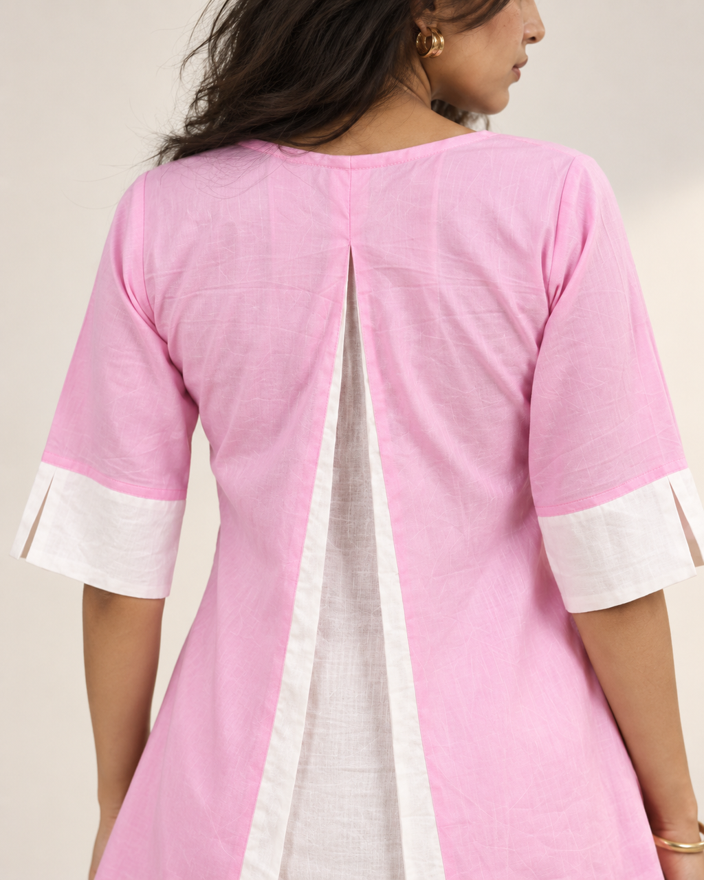 Gulnaar Petal Kurti – Baby Pink