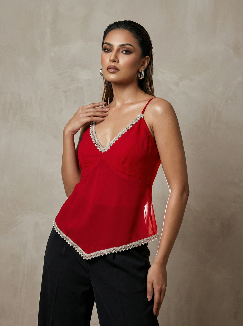 Surkh Sheer Cami Top